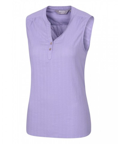 Petra Womens Sleeveless Shirt Lilac $16.17 Tops