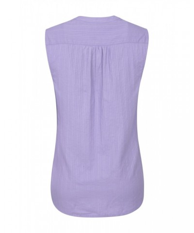 Petra Womens Sleeveless Shirt Lilac $16.17 Tops