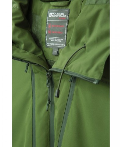 Stride Extreme Stretch Panel Mens Waterproof Jacket Dark Khaki $35.69 Jackets