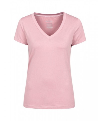 Vitality Womens V-Neck Tee Pale Pink $14.30 Tops