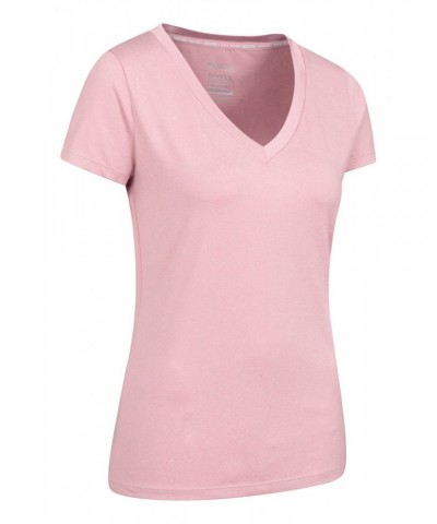 Vitality Womens V-Neck Tee Pale Pink $14.30 Tops