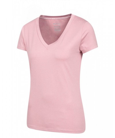 Vitality Womens V-Neck Tee Pale Pink $14.30 Tops