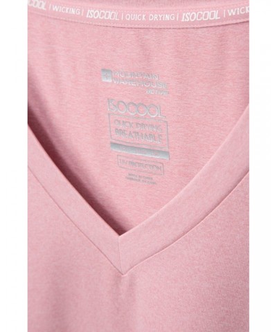 Vitality Womens V-Neck Tee Pale Pink $14.30 Tops