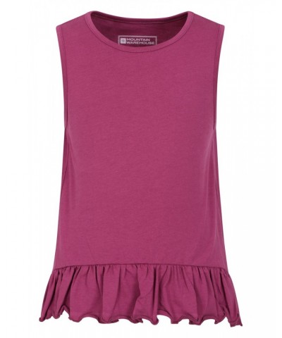 Kids Frill Hem Tank Top Purple $9.11 Tops