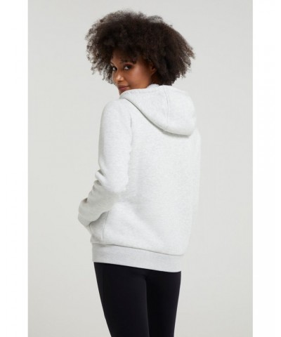 Dalton Womens Sherpa Lined Hoodie Light Grey $25.79 Tops