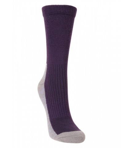 IsoCool Womens Mid-Calf Hiker Socks Dark Purple $9.71 Accessories