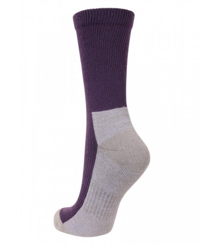 IsoCool Womens Mid-Calf Hiker Socks Dark Purple $9.71 Accessories