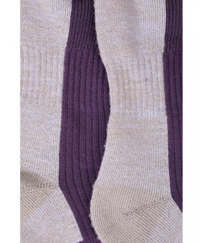 IsoCool Womens Mid-Calf Hiker Socks Dark Purple $9.71 Accessories