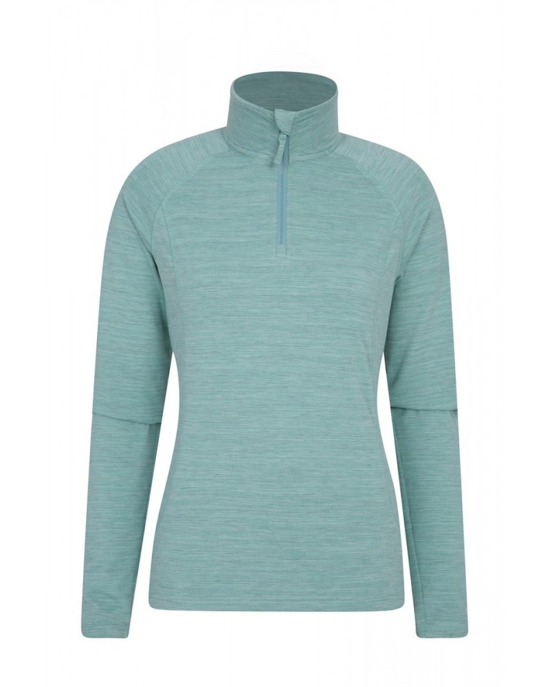 Bend And Stretch Womens Half-Zip Midlayer Mint $13.20 Active