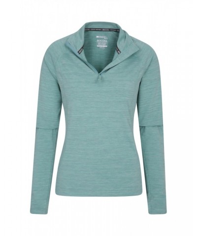 Bend And Stretch Womens Half-Zip Midlayer Mint $13.20 Active