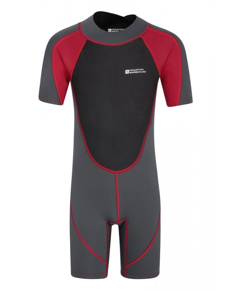 Kids Shorty 2.5/2mm Wetsuit Red $24.07 Swimwear