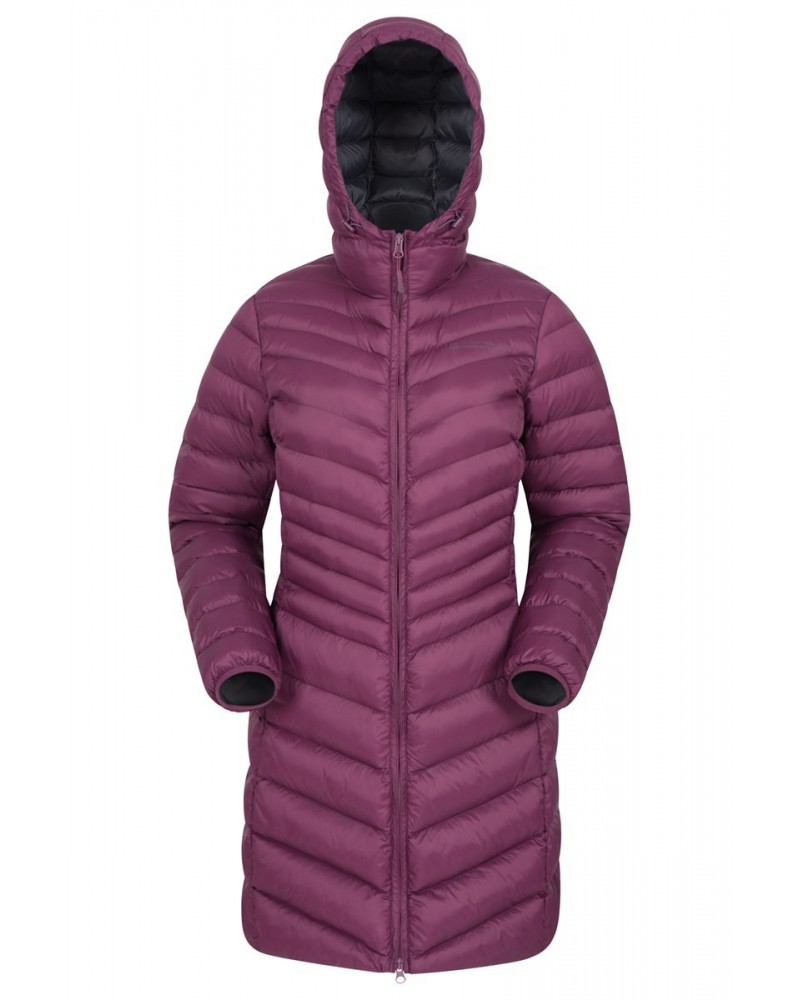 Florence Womens Long Insulated Jacket Purple $40.00 Jackets