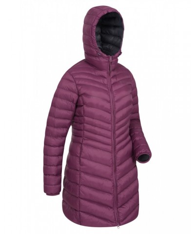 Florence Womens Long Insulated Jacket Purple $40.00 Jackets