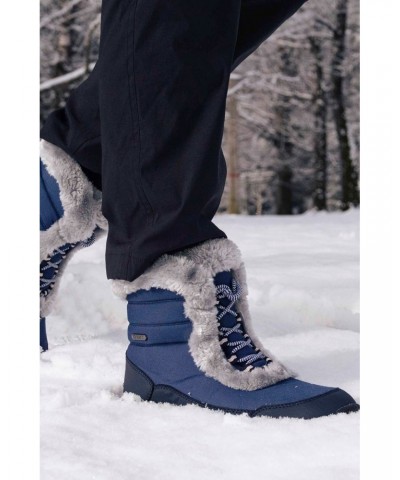 Ohio Short Womens Thermal Snow Boots Blue $24.00 Footwear