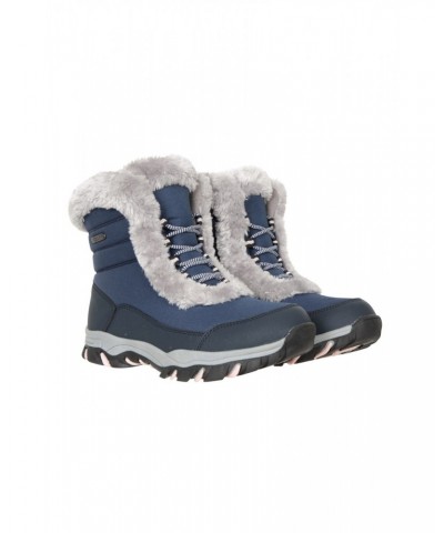 Ohio Short Womens Thermal Snow Boots Blue $24.00 Footwear