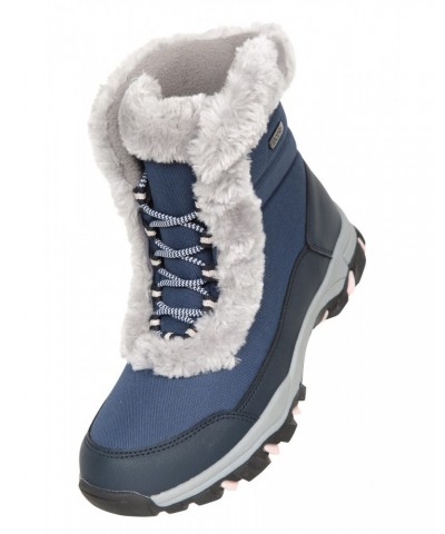 Ohio Short Womens Thermal Snow Boots Blue $24.00 Footwear