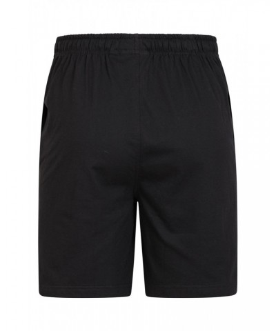 Mens Pajama Shorts 2-Pack Black $15.29 Loungewear