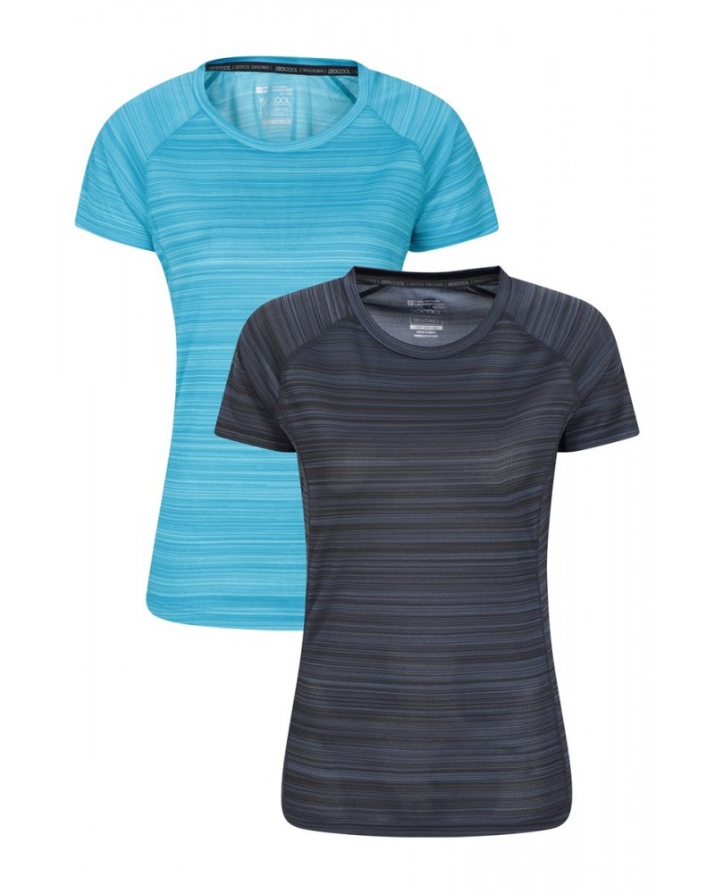 Endurance Striped Womens Tee Multipack Navy $14.03 Tops