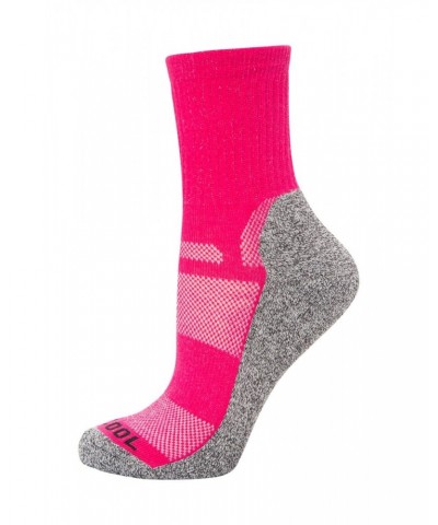 IsoCool Womens Trekker Quarter Length Socks Pink $10.79 Accessories