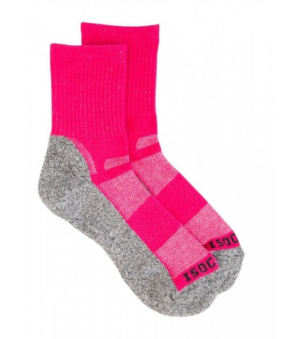 IsoCool Womens Trekker Quarter Length Socks Pink $10.79 Accessories