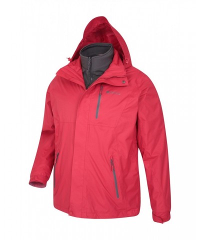 Bracken Extreme 3 in 1 Mens Waterproof Jacket Red $72.00 Jackets