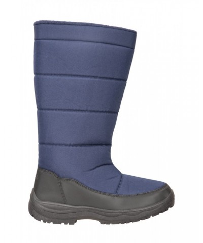 Icey Womens Long Snow Boots Navy $17.48 Footwear