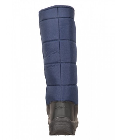 Icey Womens Long Snow Boots Navy $17.48 Footwear