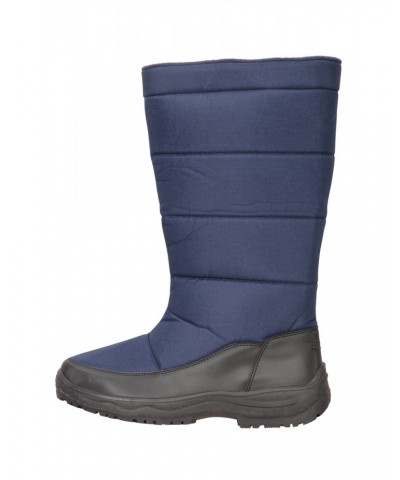 Icey Womens Long Snow Boots Navy $17.48 Footwear