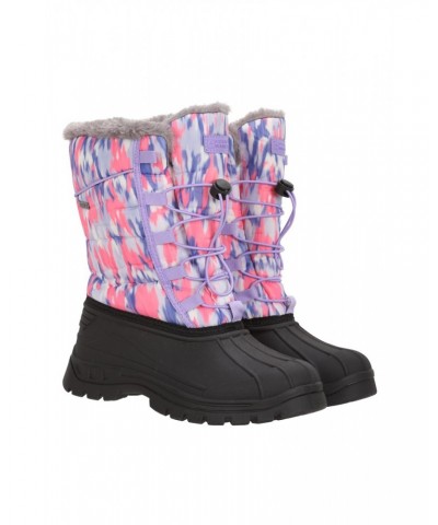 Whistler Kids Printed Adaptive Snow Boots Purple $23.50 Footwear