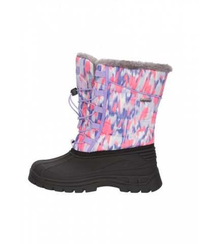 Whistler Kids Printed Adaptive Snow Boots Purple $23.50 Footwear