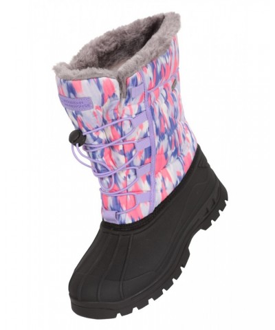 Whistler Kids Printed Adaptive Snow Boots Purple $23.50 Footwear