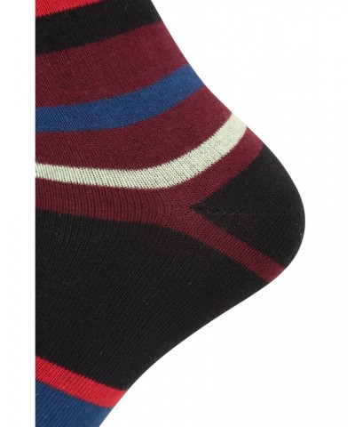 Lightweight Mens Anti-Chafe Hiking Socks Burgundy $9.17 Accessories