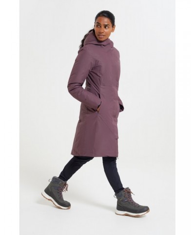 Polar Hybrid Womens Long Down Jacket Berry $68.60 Jackets