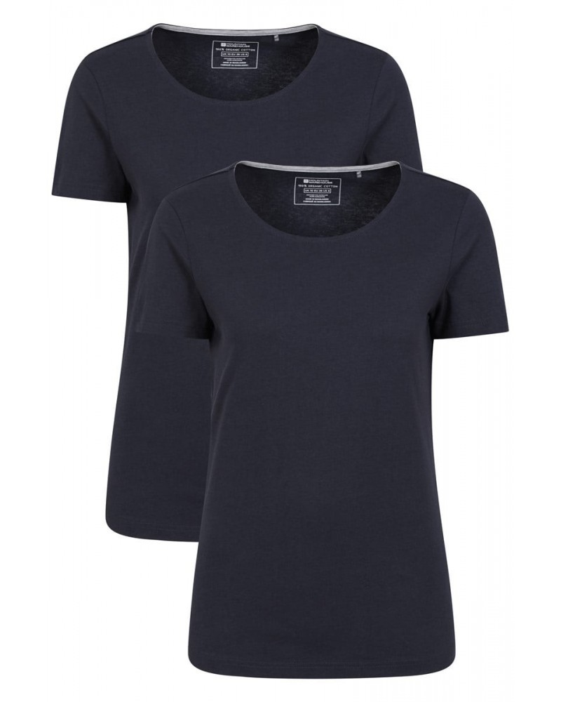 Eden Womens Organic V-Neck T-Shirt Navy $14.85 Tops