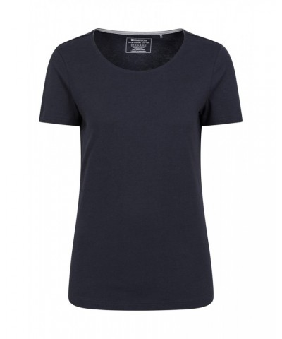 Eden Womens Organic V-Neck T-Shirt Navy $14.85 Tops