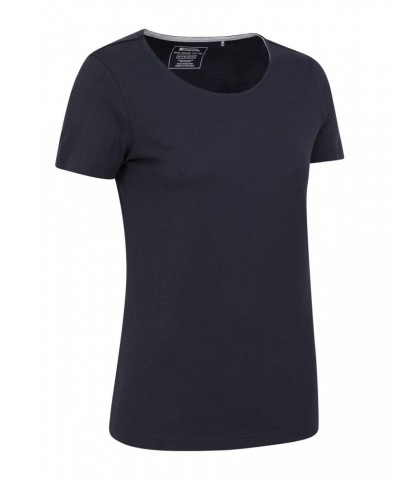 Eden Womens Organic V-Neck T-Shirt Navy $14.85 Tops