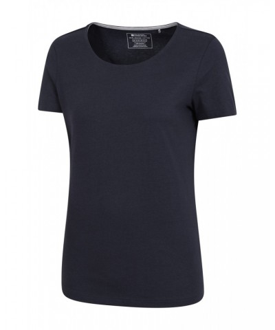 Eden Womens Organic V-Neck T-Shirt Navy $14.85 Tops