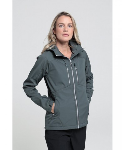 Helsinki Womens Recycled Softshell Jacket Khaki $25.30 Active