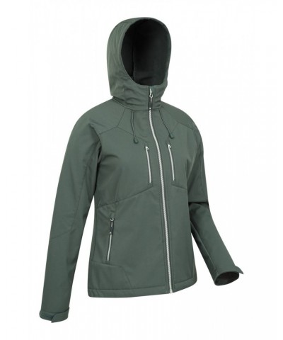 Helsinki Womens Recycled Softshell Jacket Khaki $25.30 Active