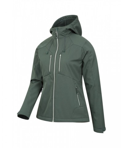 Helsinki Womens Recycled Softshell Jacket Khaki $25.30 Active