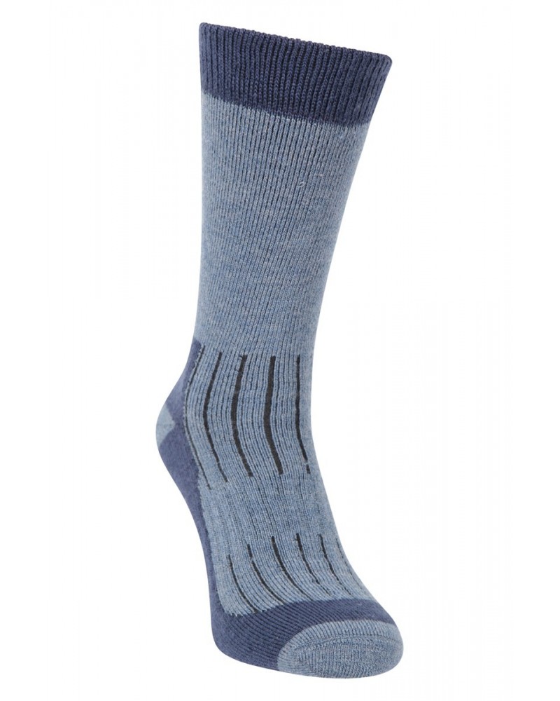 Explorer Mens Merino Mid-Calf Socks Navy $16.79 Thermals