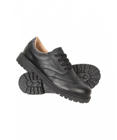 Playground Kids Brogue School Shoes Black $18.47 Footwear