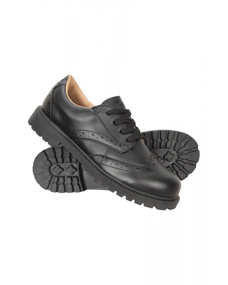 Playground Kids Brogue School Shoes Black $18.47 Footwear