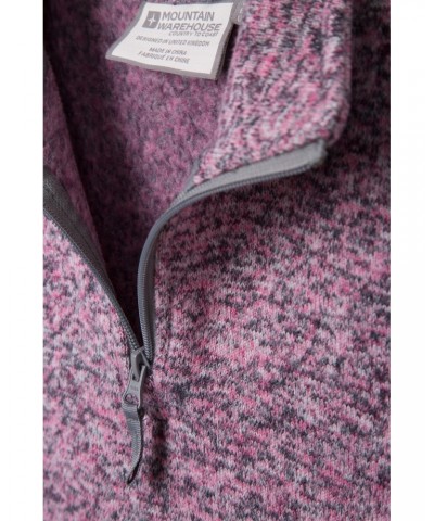 Idris Womens Half Zip Fleece Pink $21.82 Fleece