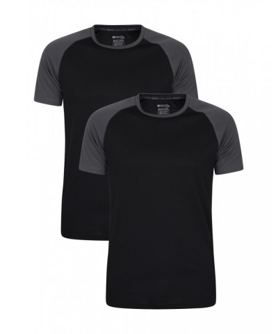 Endurance Mens T-Shirt Multipack Jet Black $15.65 Tops