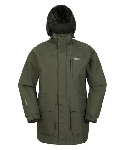 Glacier II Mens Long Waterproof Jacket Khaki $46.79 Jackets