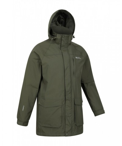 Glacier II Mens Long Waterproof Jacket Khaki $46.79 Jackets