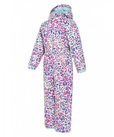 Cloud Printed Kids All in One Waterproof Snowsuit Leopard $33.14 Ski