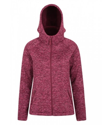 Nevis Womens Fur Lined Hoodie Berry $29.69 Fleece