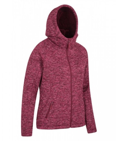 Nevis Womens Fur Lined Hoodie Berry $29.69 Fleece